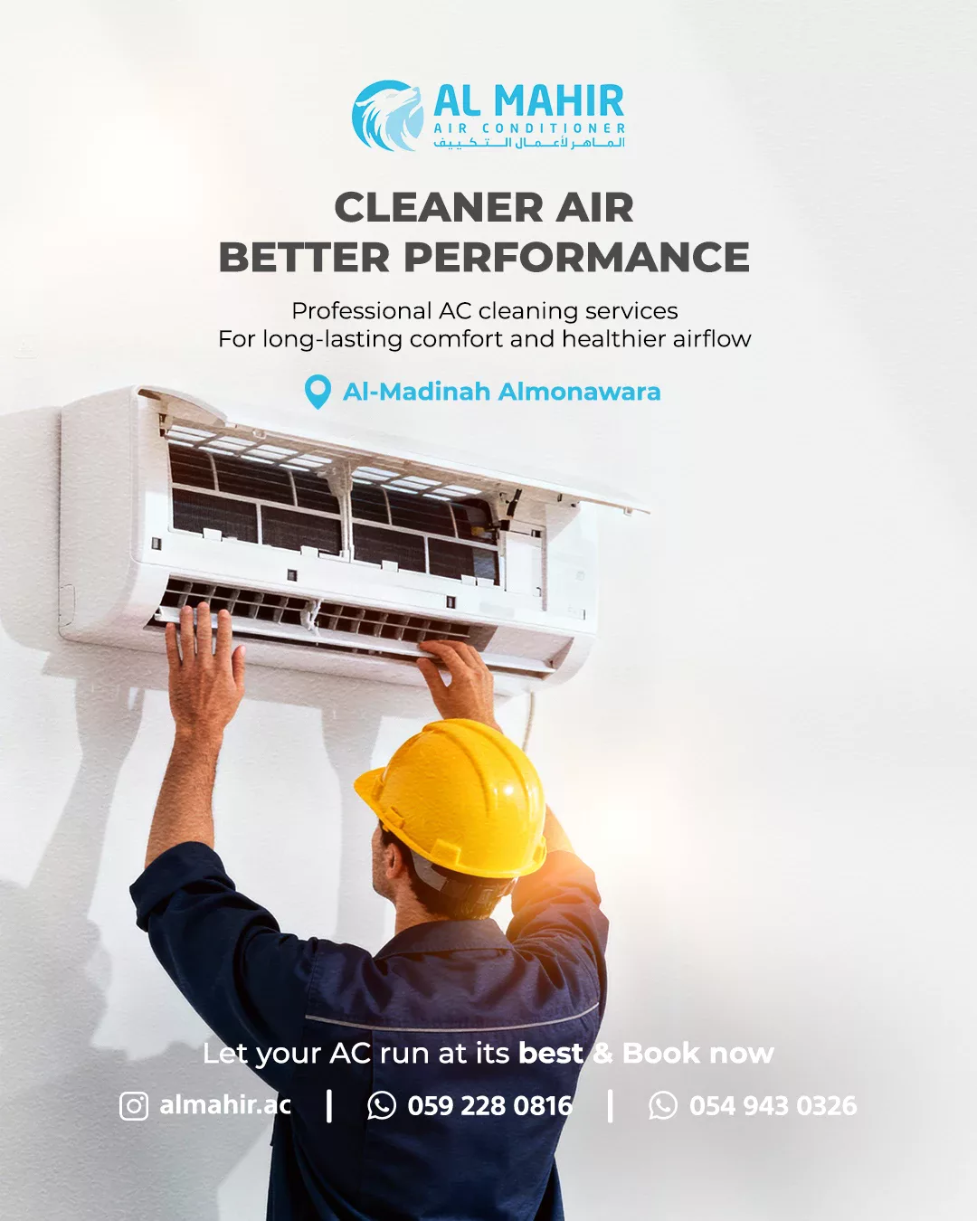 Al Mahir professional AC cleaning service in Al-Madinah