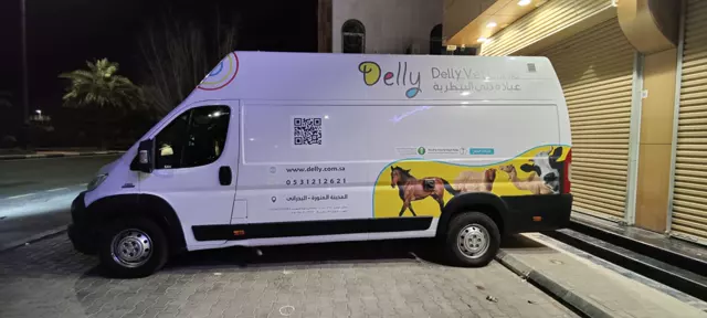 Delly veterinary clinic van wrap